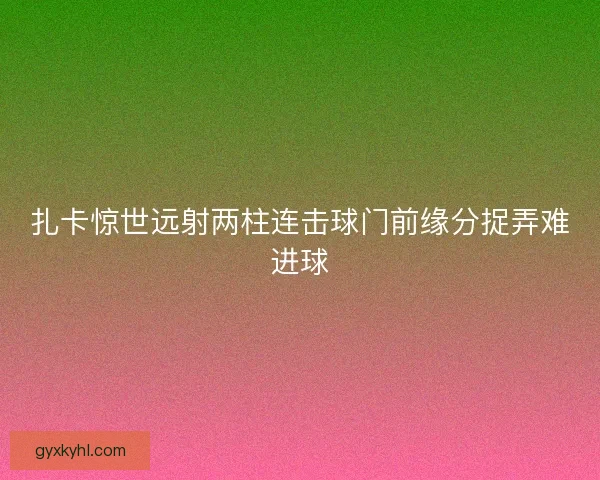 扎卡惊世远射两柱连击球门前缘分捉弄难进球